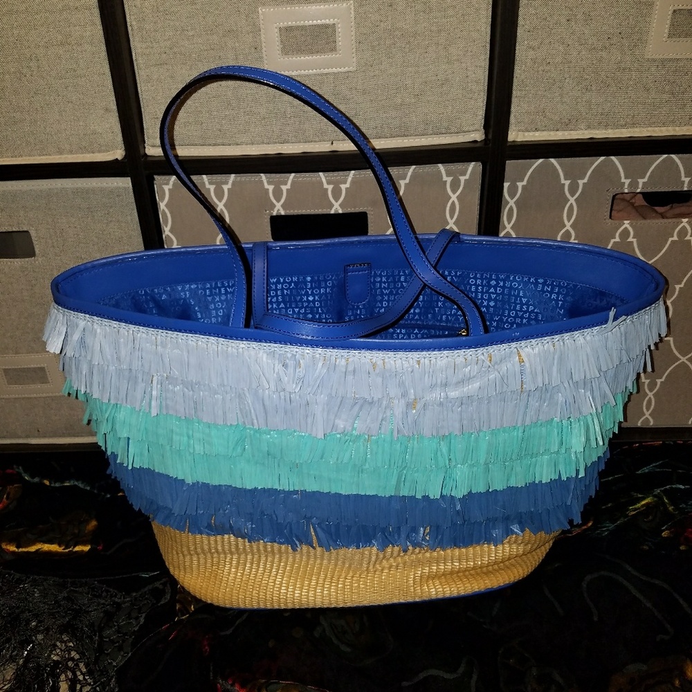 Kate Spade Pond Place Anabette Straw Beach Bag